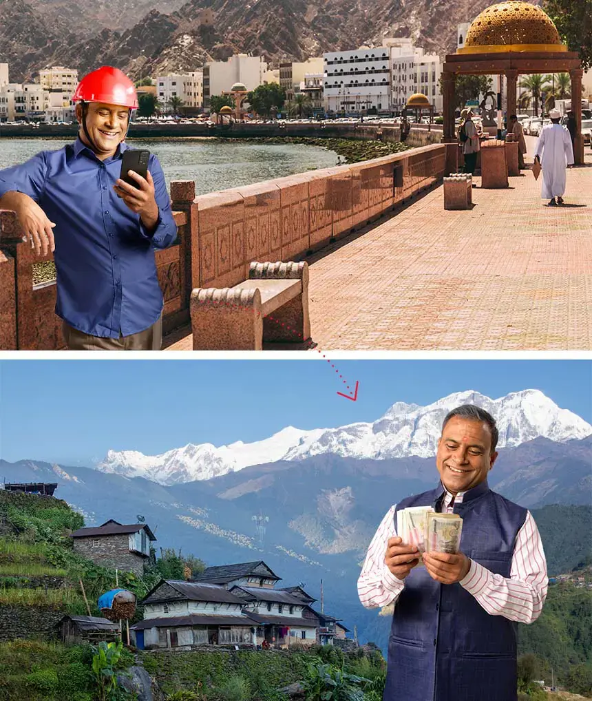 Send Money From Oman to Nepal